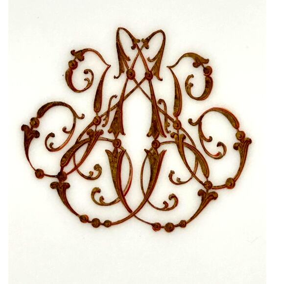 Antique Limoges Mid-1800's Porcelain Plates Elegant Gilded Design-Stunning Set 6 - Picture 2 of 12